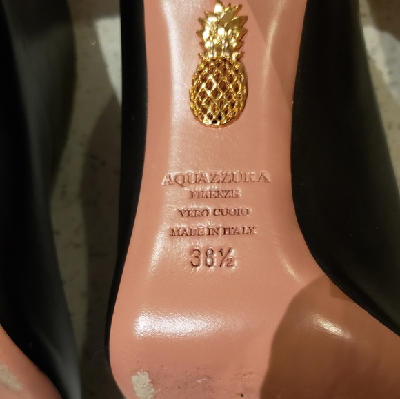 100% Authentic Aquazzura Black Leather Booties - Picture 9 of 10